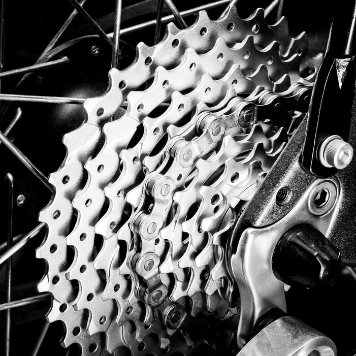 Rear MTB Cassette with Chain